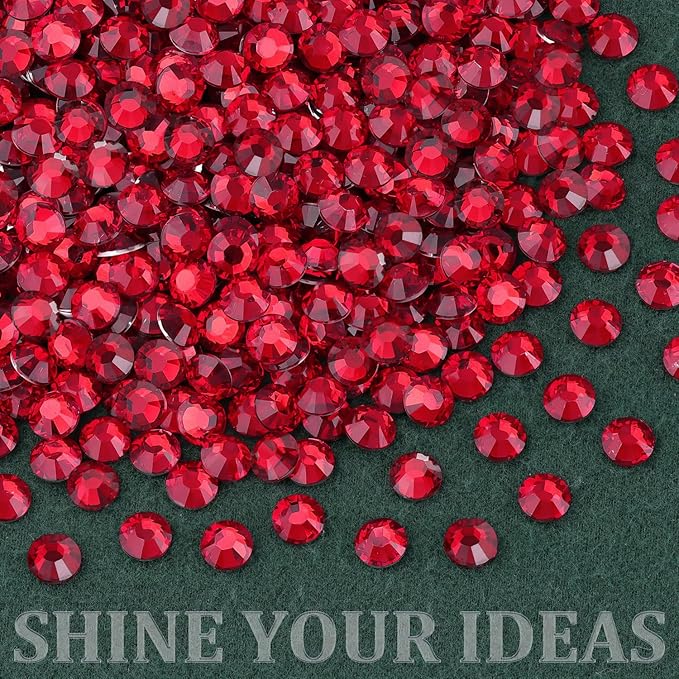 Resin Rhinestones for Crafting with B7000 Jewelry Glue, 2 Boxes Dark Red Flatback Crystals with 3Pcs 10ml Glue for Bedazzling Crafts DIY Nail Art Makeup, Gems for Clothing Shoes