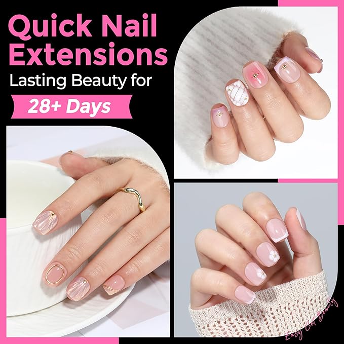 UNA GELLA Extra Short Square Oval Nail Tips 216pcs Pre-shaped Half Matte Square Round Gel Nail Tips Full Cover Squoval Clear Acrylic Fake Nails for Press on Nail Extensions Home DIY Salon 12 Sizes