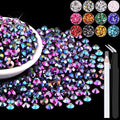 4000PCS 5mm Resin Jelly Rhinestones in Bulk (Purplish Black AB), Bedazzling Flatback Crystals Rhinestones for Crafting DIY Nail Decoration, Gems Diomand Charms for Tumbler Shoes Clothing Fabric