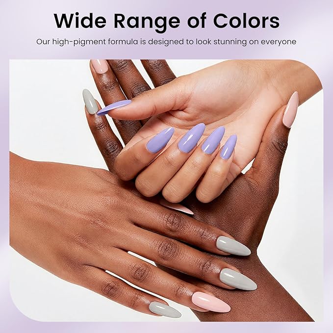 phoenixy 60 Pcs Gel Nail Polish Kit, 54 Colors Gel Polish Rainbow Pink Red Orange Yellow Green Blue 6 Pcs Base Top Coat DIY Home Manicure Art Nail Sets Gifts for Women