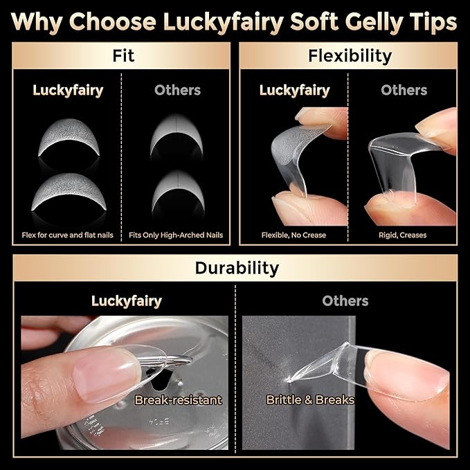 Almond Nail Tips: 504pcs Medium Almond Gel Nail Tips, Pre-shape Half Matte Short Nails Full Cover Clear Press On Acrylic Fake Nails for Nail Extension Nail Art 12 Sizes