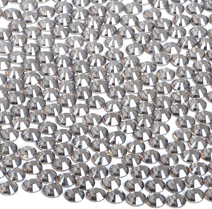 2880 Pieces SS16 Black Diamond Hotfix Rhinestones Flatback Round Crystal Glass Rhinestones Gems for Crafts Nail Face Art Clothes Shoes Bags DIY