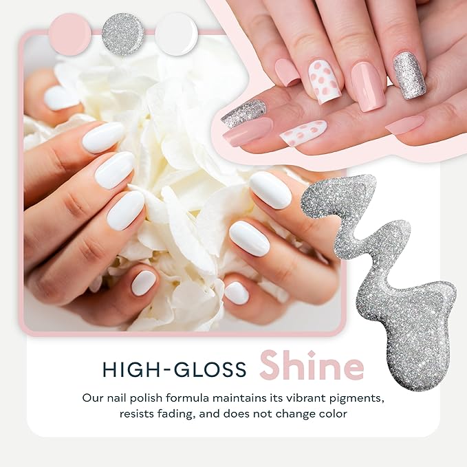 SUNUV SUN9C LED UV Light for Nails With Hema-Free Gel Nail Polish Kit, 6 Colors Gel Polish Set