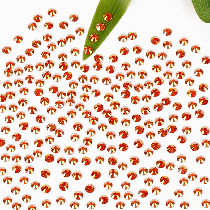 Bymitel Hotfix Crystal Rhinestones Round Gems Iron on DIY Jewelry Making Flat Back for Crafts,Golden Sun, 3mm(SS12/2880pcs)