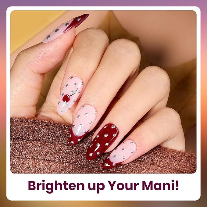 beetles Gel Polish Set - Twilight Grove Whisper Collection, 6 Colors Dark Brown Burgundy Colors Red Green Nails Art Soak Off Uv LED Nail Kit Minicure DIY Home Gifts for Women