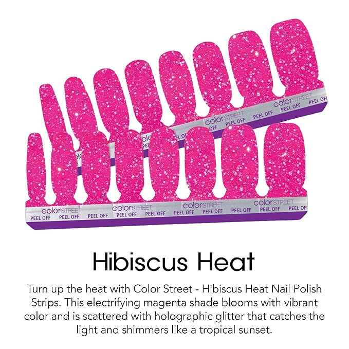 Color Street Hibiscus Heat Nail Strips