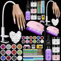 Practice Hand for Acrylic Nails Kit: Fake Silicone Hands Nail Mannequin Hand for Nail Extensions Caving - Flexible Manicure Hand Set for Beginner Salon Home