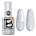 Beetles Glitter Gel Nail Polish - 15ml Stay Shining Holographic Stardust Gel Polish Diamond-Shine Silver Nail Art Uv Led Home Salon Long-Lasting Soak-Off Holographic Glitter Gel Gift for Women
