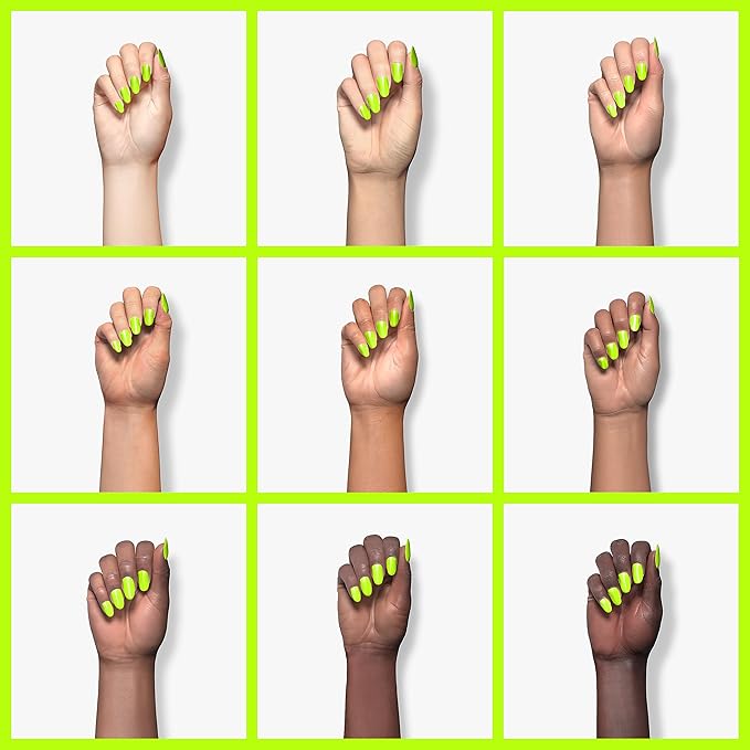 Beetles Neon Yellow Gel Nail Polish, Bright Yellow Lala Lime Color Neon Gel Polish, Spring Nails Soak Off Uv LED Nail Lamp Gifts for Women -Size: 15 ml/Each