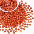 400PCS SS30/6mm Crystal Rhinestones (Orange/Hyacinth), Bedazzling Flatback Glass Rhinestones for Crafting, Gems Diomand Charm for Tumbler Shoes Clothing Mugs Nail Art