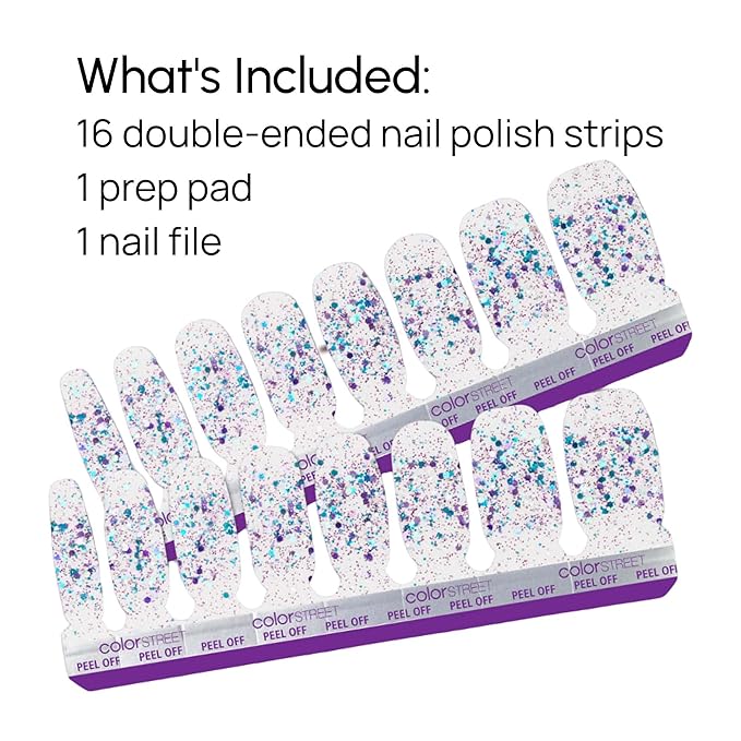 Color Street Curtain Call Glitter Dip Nail Strips