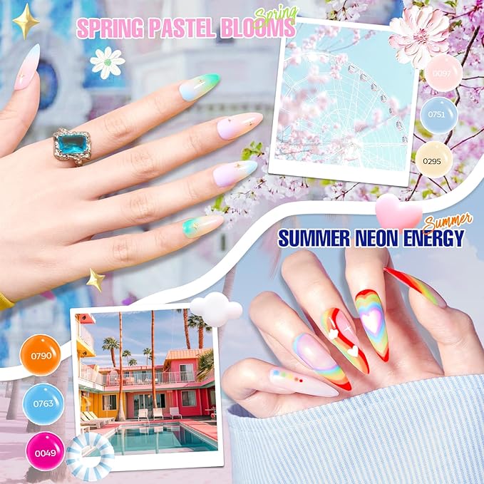 MEFA 56 Pcs Gel Nail Polish Kit with U V Light 48W Nail Dryer, 32 Colors Nude Pink Gel Nail Polish Set with Base and Matte/Glossy Top Coat Nail Art Decorations Manicure Tools DIY Salon Gifts