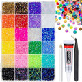 24 Color 13800pcs 3mm Jelly Resin Rhinestones for Bedazzling Crafting Flatback Stones Colorful AB Gems Diamonds for Nails Eyes Face Makeup Tumblers Bottles DIY Crafts Clothes Shoes Phones