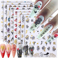 3D Gold Black Dragon Nail Stickers for Chinese New Year Dragon Nail Art Designs