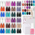Beetles Press on Nails Kit 576Pcs 24 Colors, Short Square Press on Nails Glossy Matte With Nail Glue & Nail Tabs Stickers, Natural Fit Lightweight Fake Nails Kit Art For Women