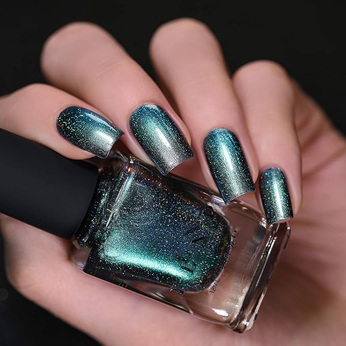 ILNP Stardust (H) - Unique Silver to Teal Holographic Ultra Chrome Nail Polish