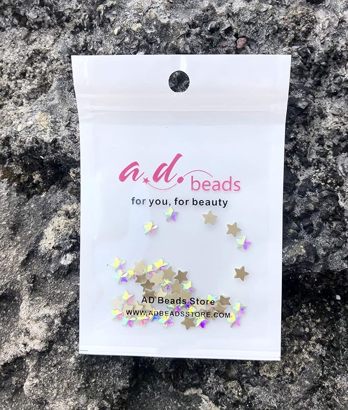 AD Beads Top Czech AB Crystal Flatback Rhinestone Nail Art Decoration Multi Shape (S22 Star 5mm, 100 Pcs)
