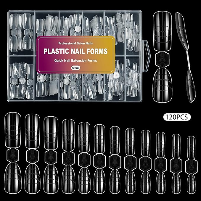 Molding Kit for Nail Extension and Enhancement - 120 Pieces in Box - Non-woven Band with Marking Lines