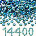 Beadsland Flatback Rhinestones Bulk,14400pcs Rhinestones for Nails Crafts Clothes DIY Decoration, Aquamarine AB, SS16, 3.8-4.0mm