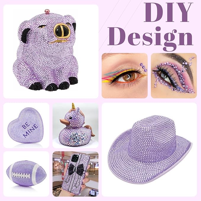 4000PCS 5mm Resin Rhinestones in Bulk (Light Purple), Bedazzling Flatback Crystals Rhinestones for Crafting DIY Nail Decoration, Gems Diomand Charms for Tumbler Shoes Clothing Fabric