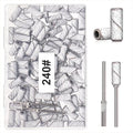 100pcs 240 Grit Small Sanding Bands for Nail Drill with 2pcs 3/32’’ Upgrade Mandrels Bits, Mini Sanding Bands for Nail Drill for Manicure Nail Salon and Nail Enthusiasts Use, White