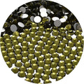 NCB 3000pcs Flatback Round Glass Nail Art Rhinestones Crystal for DIY Making Accessories Shoes, Clothes, Face Art, Bags, Manicure (Olivine, SS3 3000pcs)