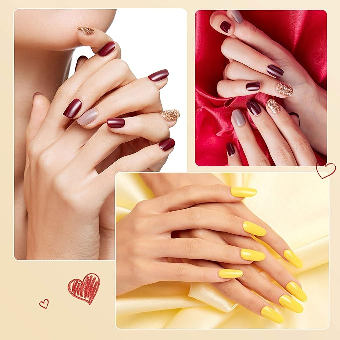Full Cover Acrylic False Nail Tips, 1000PCS Fake Nail Shape Artificial False Nails Tips 10 Sizes with Case for Nail Art Salons (Clear+Natural)