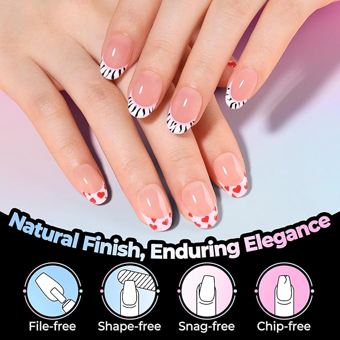 UNA GELLA Oval Gel Nail Tips Short 15 Sizes 300PCS Pre-Etched Clear Acrylic Nail Tips Easy DIY Salon Oval Almond Press On Nails Snug Fit Full False Fake Tips Extensions Long-Lasting Hold