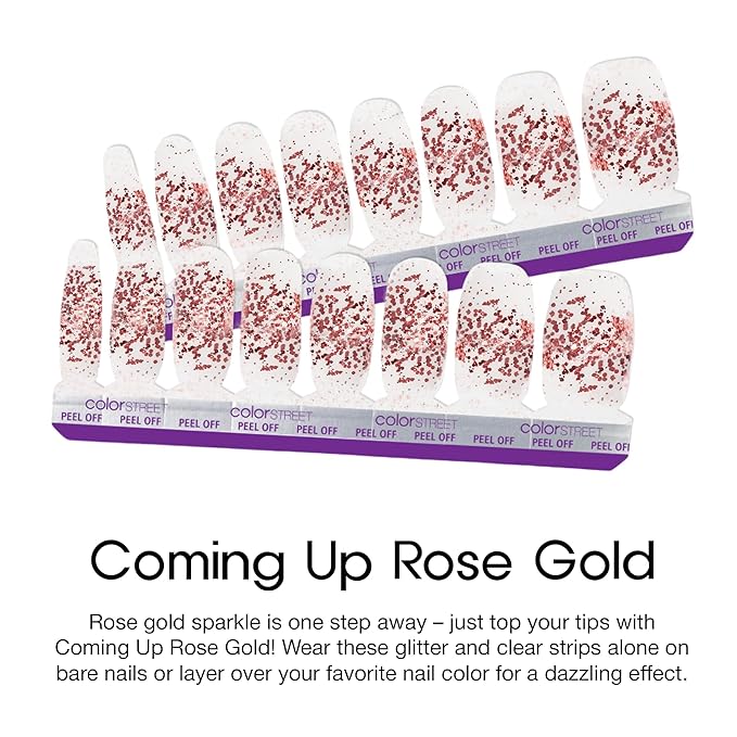 Color Street Coming Up Rose Gold Nail Strips