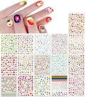 New 16 Large Sheets Nail Stickers for Women Kids Teens Little Girls Self Adhesive Nail Decals for Nail Art Decoration Include Flowers Butterfly Plants Leaves Fruits Rainbow Animals and More