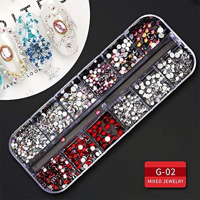 Nail Art Kit, Nail Design Tools Kit with Nail Art Brushes, Nail Art Dotting Pens, Nail Stickers for Nail Art, Nail Charms and Gems, Nail Rhinestones, Nail Art Decoration Kit