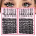 Lash Clusters with Spikes, 100D+100D Eyelash Clusters Extensions Individual D Curl Fluffy Wispy False Eyelashes DlY Manga Lashes Extension (12-22mm, Lash Clusters)