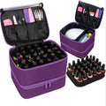 ButterFox Nail Polish Carrying Case Bag Storage Organizer, Fits up to 60 Nail Polish Bottles, Pockets for Manicure Accessories - Royal Purple