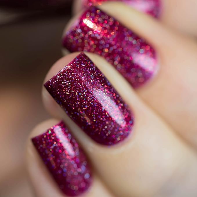 ILNP Rogue - Glowing Crimson Holographic Nail Polish