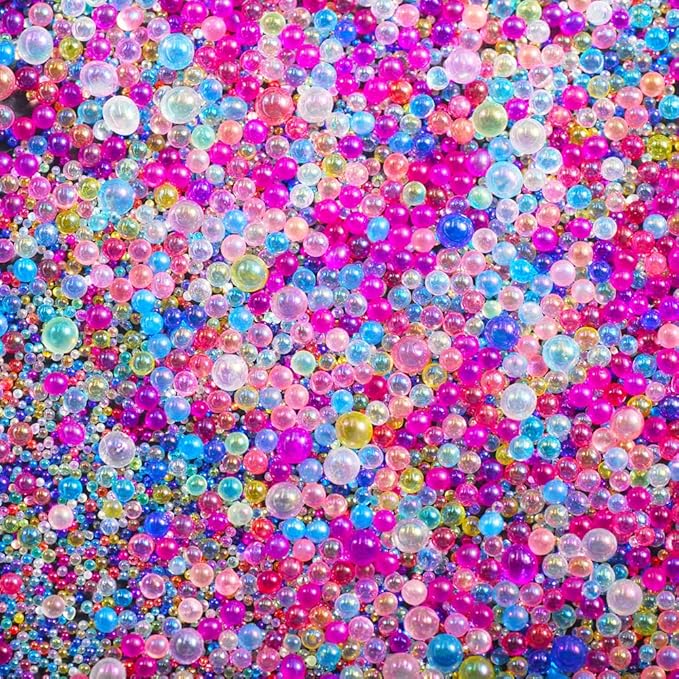 3D Colorful Nail Caviar Beads Nail Art Micro Bubble Pixie Beads 50G