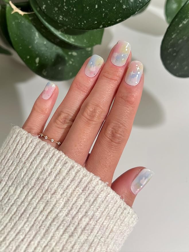 Semi Cured Gel Nail Strips (Cosmic Confetti)