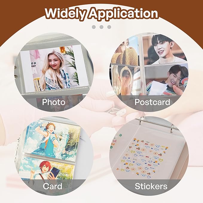 160 Slots Nail Sticker Book Nail Art Decals Sticker Organizer Binder Empty Stickers Holder DIY Design Tools (Large)