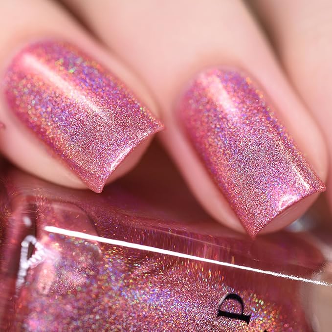ILNP Kiss And Tell - Vivid Pink Ultra Holographic Nail Polish