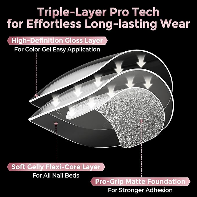 Short Oval Round Nail Tips - 240 Pcs Half Matte Clear Gel Acrylic Nail Tips Full Cover Soft Gel Short Oval Press On Nails Pre-Shaped For Nail Extension Art DIY Salon 12 Sizes