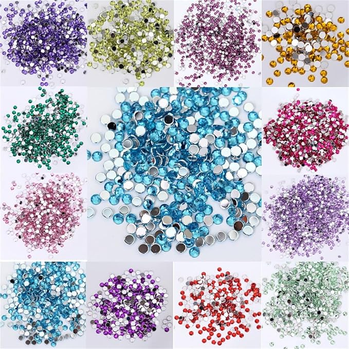 35000PCS Crystal Beads for Diamond Painting, Diamond Painting Accessories, 175 Colors Round Drills Rhinestones for Crafts, Bead Art or Nails Art, 2.5MM