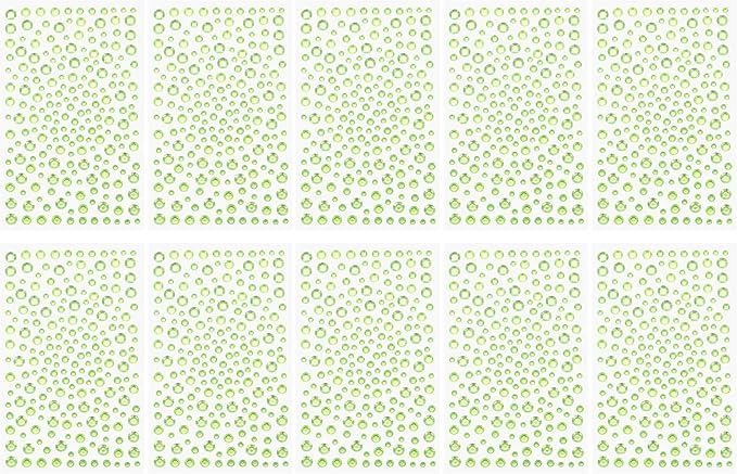 PATIKIL 2090 Pcs Acrylic Gem Sticker, 4 Size 3/4/5/6mm Self Adhesive Rhinestones Face Gem Stones Bling Jewelry for Nail Art Craft Clothes DIY Makeup Decoration Party, Grass Green