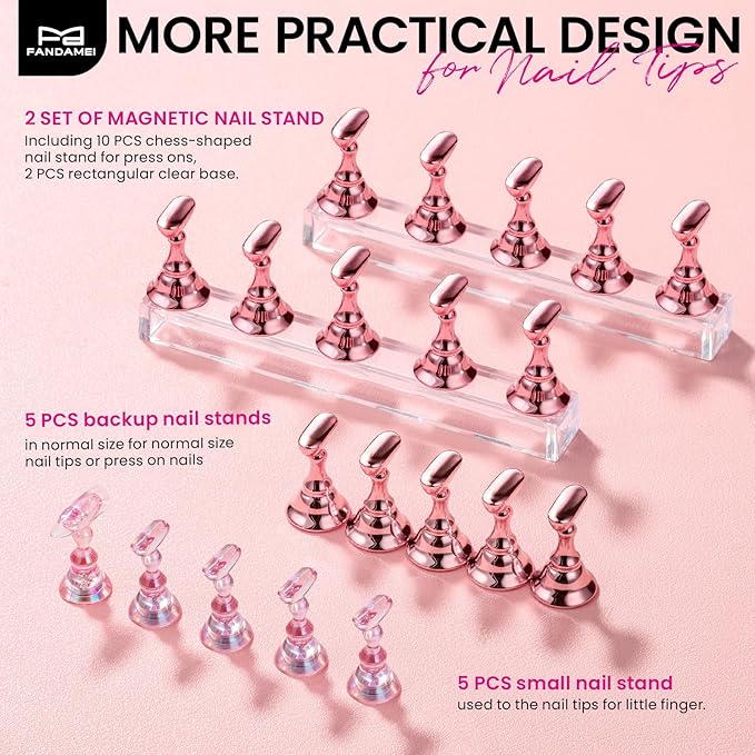 FANDAMEI 20PCS Nail Stand, Nail Holder For Painting Nails, Nail Stand For Press Ons, Nail Stands, Press On Nail Stand, Nail Holder, Nail Stands For Nail Art, Nail Art Tools, Nail Stuff, Nail Tools