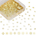 OLYCRAFT 990Pcs Sequins Shining Glitter DIY Snowflake Star Flower Nail Decorations Accessory Kit for Resin Casting and Nail Art