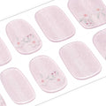 DANNI & TONI Semi Cured Gel Nail Strips Flowers (Petals of Glass) Pink Cat Eye Gel Nail Stickers 28 Stickers Gift for Woman Girls