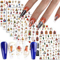 God Jesus Nail Art Stickers Decals, Christ Virgin Maria Love Cupid Angel Satan Nail Self-Adhesive Sticker Designs, Holographic 3D Angel Nail Transfer Decal for Women Girls Manicure Tips Decorations