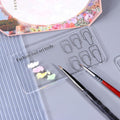 Clear Nail Art Practice Palette with Templates, Professional Color Mixing Tools (1 PACK)