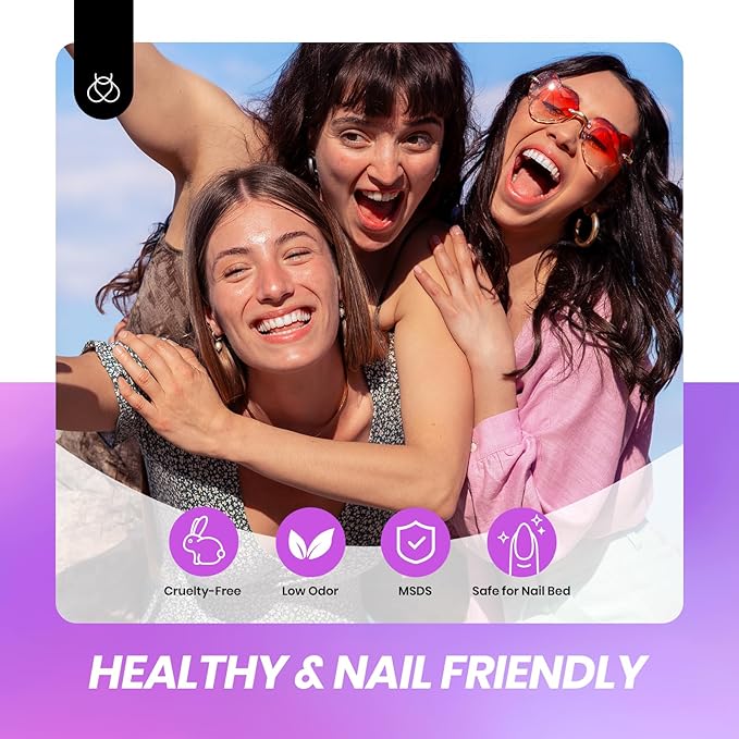 Beetles Purple Gel Nail Polish, 15ML Clear Purple Jelly Gel Polish Sheer Translucent Effect Neutral Nail Polish Soak Off UV Violet Night Dream Series French Nail Art Manicure Salon Gift for Women
