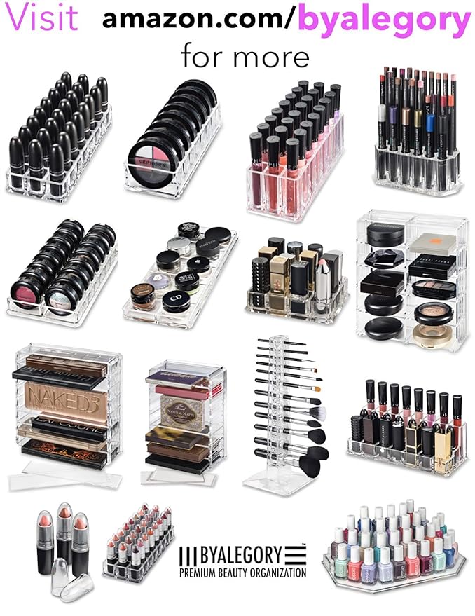 byAlegory Acrylic Nail Stamp Plate Kit Organizer | 3 Open Tiers For Storing All Beauty Nail Products