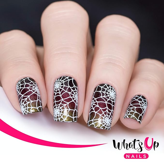 Whats Up Nails - Halloween Stamping Plates 2 Pack (B054, B072) for Nail Art Design