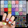 Multi-Colored Bow Nail Charms, 28 Grids Bows Nail Art Studs for Acrylic Nails, 3D Resin Bow Bowkont Nail Art Charms, Colored Bows Nail Art Charms Jewelry for Nails DIY Y2K
